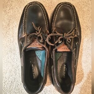 Sperry Chocolate Brown Leather Boat Shoes 🤎🛶